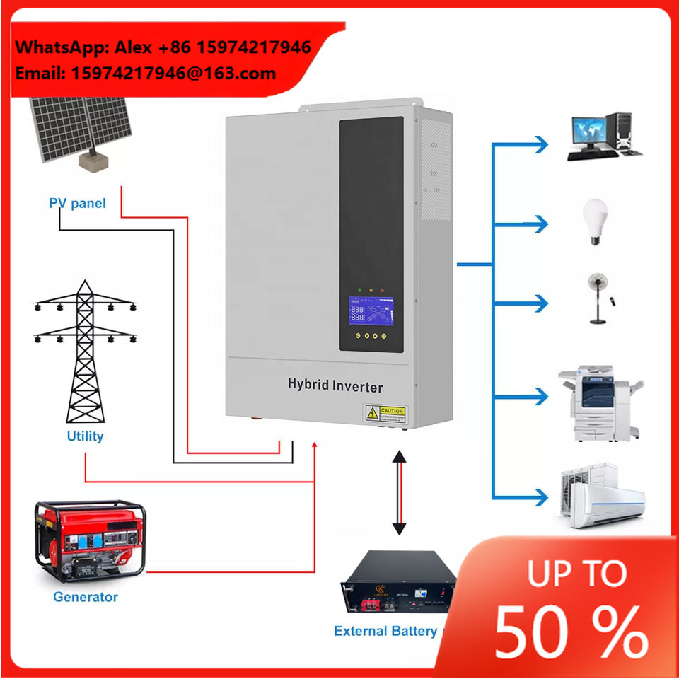 Hybrid Solar Inverter 5.5Kw Mppt 48V - Inversor Solar Híbrido de 5.5KW 48V