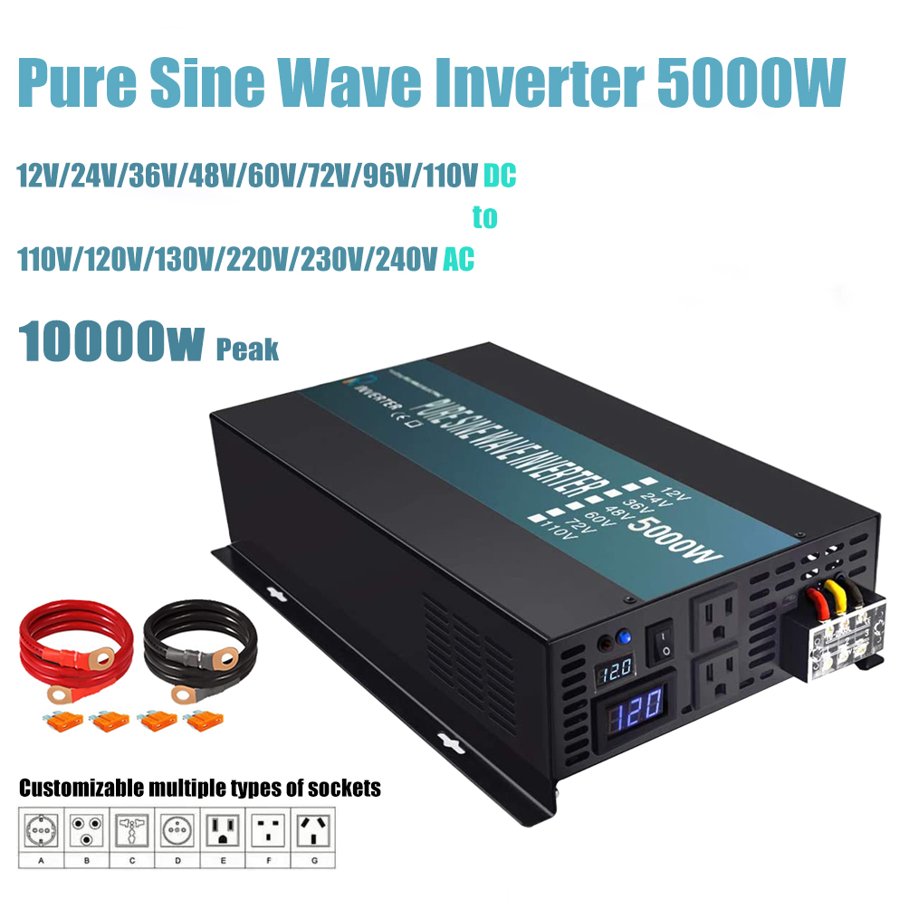 Pure Sine Wave Inverter 5000W 48V 220V - Inversor de onda sinusoidal pura, 5000W,