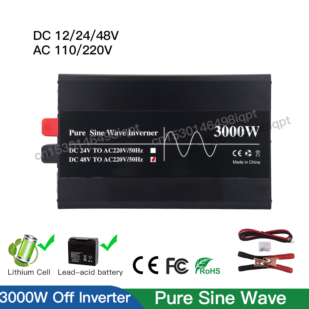 Lifepo4 Solar Inverter 24V 3000W - Inversor de conexión de onda sinusoidal