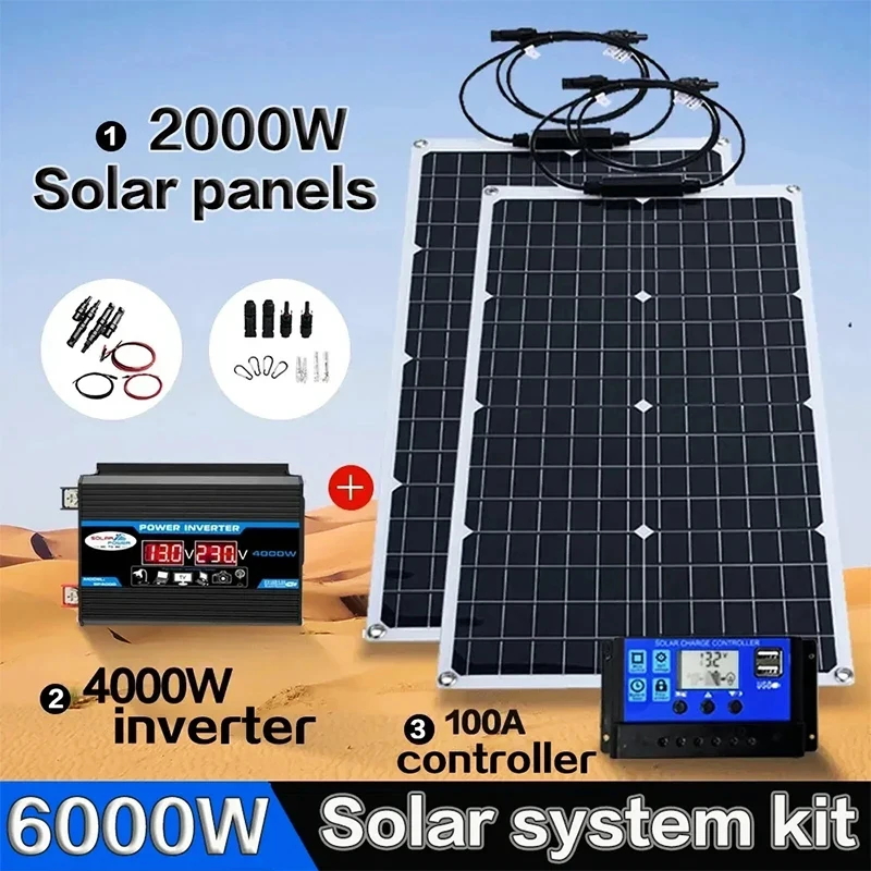 Kit solar todo en uno de 2000  - Grid Tie Inverter Limiter 2000W reseña y precio