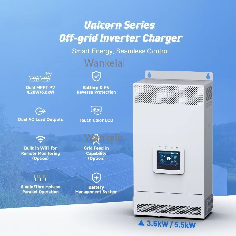 3.5KW 5.5KW 6KW 48v Inversor s - Hybrid Solar Inverter 5.5Kw Mppt 48V reseña y precio
