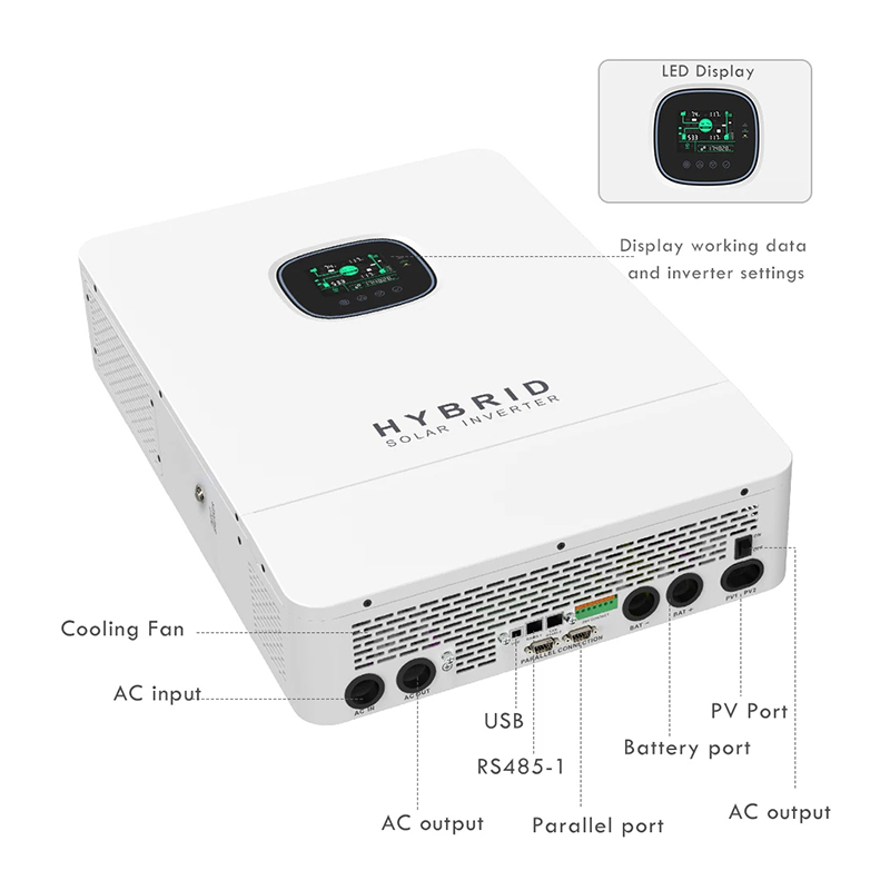 Inversor Solar híbrido fuera d - Split Phase Inverter 10Kw 110V 220V reseña y precio