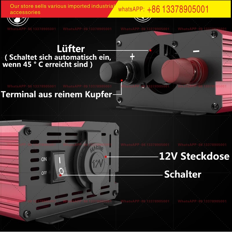 Inversor de corriente de 12V a - Power Inverter 12V 220V 4000W Continuous reseña y precio
