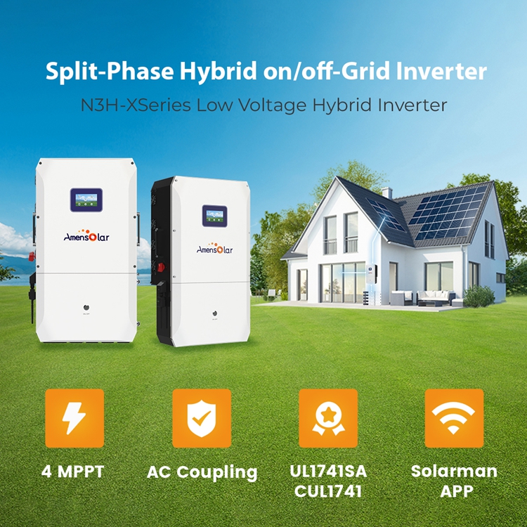 Inversor Híbrido AMENSOLAR de  - Split Phase Inverter 10Kw 110V 220V reseña y precio