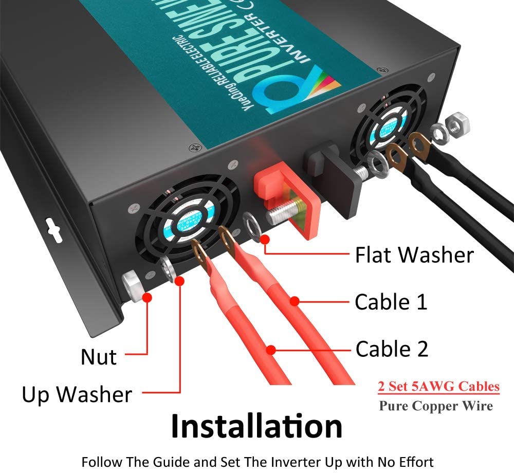 Inversor de onda sinusoidal pu - Inverter Pure Sine Wave 60Hz 120V 3000W reseña y precio