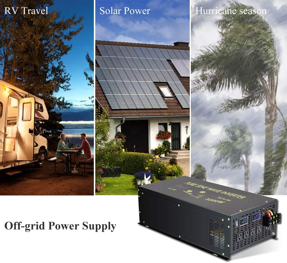 Inversor Solar de onda sinusoi - Pure Sine Wave Inverter 5000W 48V 220V reseña y precio