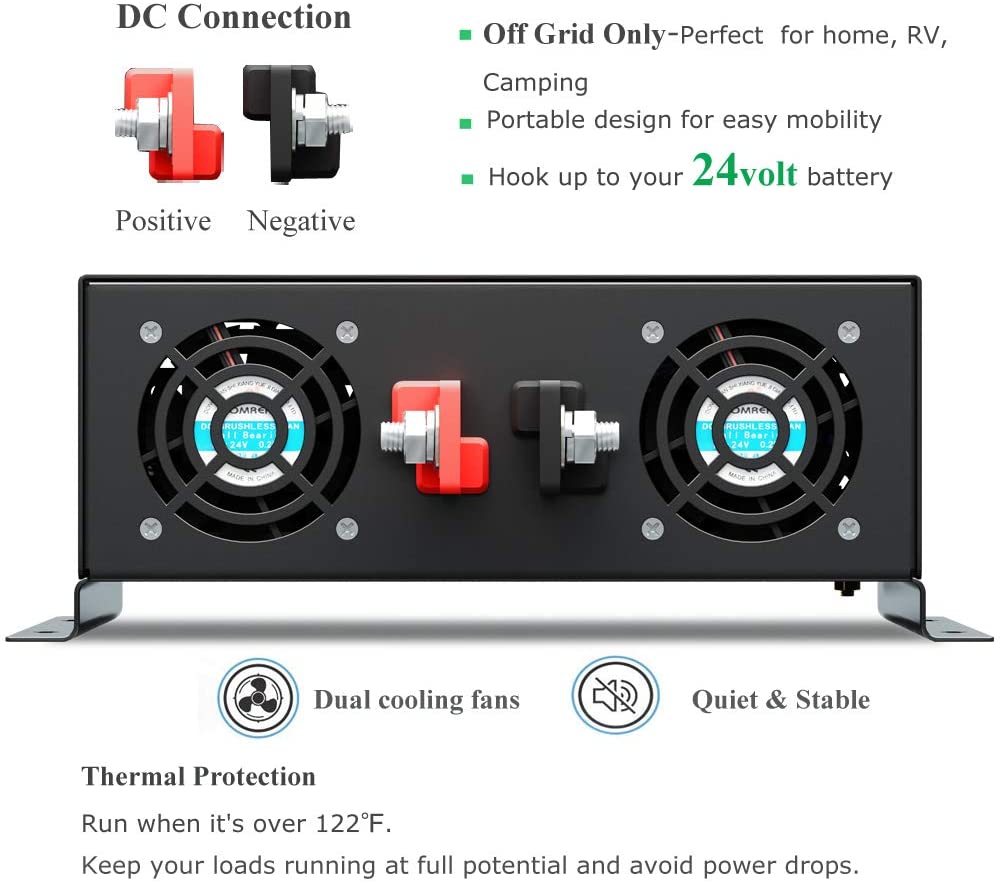 Inversor de onda sinusoidal pu - Inverter Pure Sine Wave 60Hz 120V 3000W reseña y precio