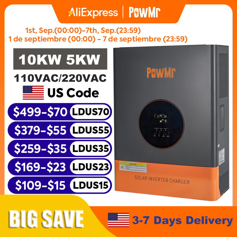 Inversor de Fase Dividida PowM - Split Phase Inverter 10Kw 110V 220V reseña y precio