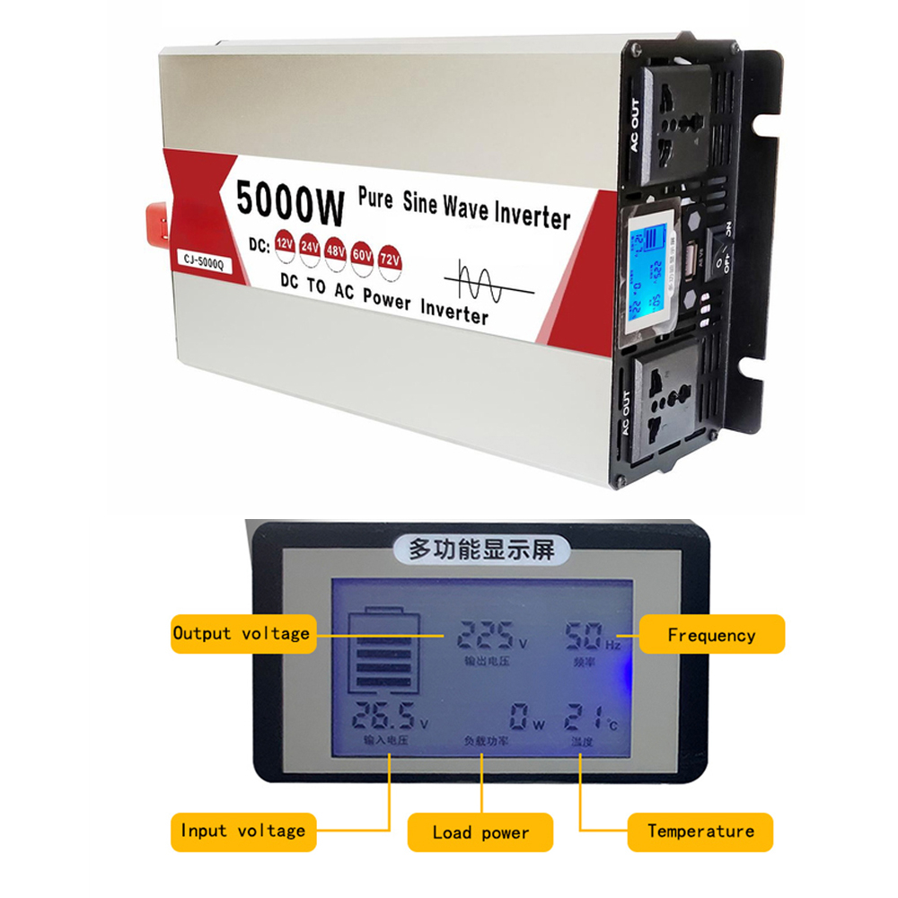 Inversor de onda sinusoidal pu - Inverter Pure Sine Wave 60Hz 120V 3000W reseña y precio